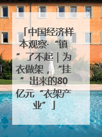 中国经济样本观察·“镇”了不起｜为衣做架，“挂”出来的80亿元“衣架产业”